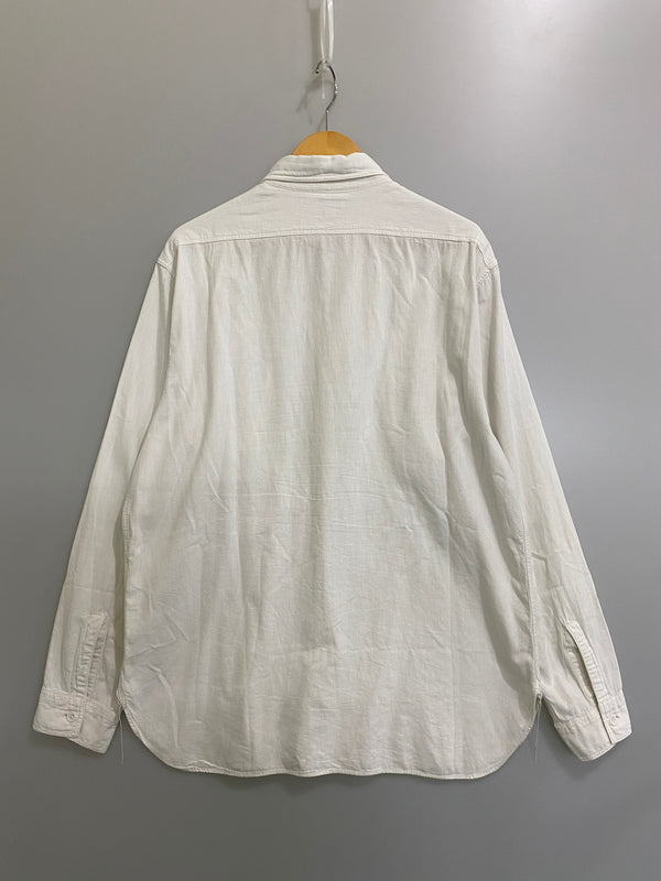 【中古品】【メンズ】 BUZZ RICKSON'S バズリクソンズ WHITE CHAMBRAY WORK SHIRT BR25996 ホワイト シャンブレー ワークシャツ 長袖シャツ トップス 145-260609-yn-28-min サイズ：17-17 1/2 カラー：ホワイト 万代Net店