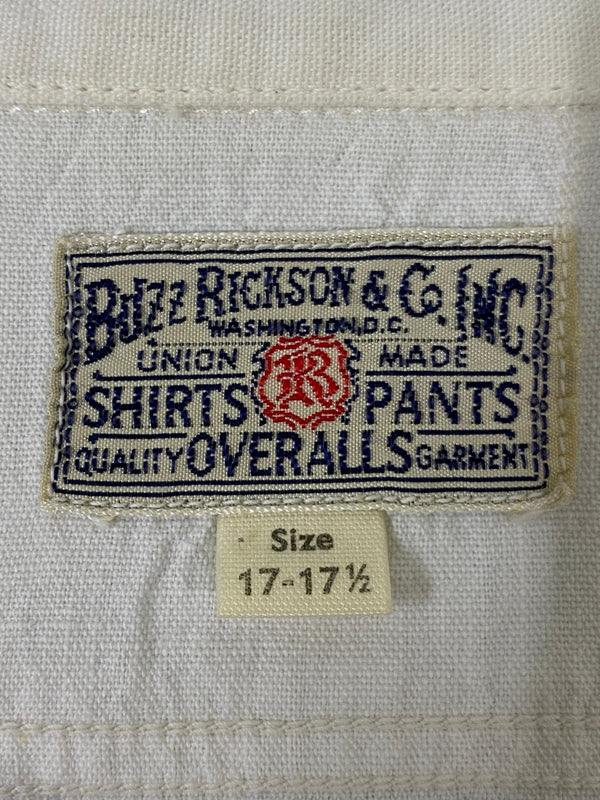 【中古品】【メンズ】 BUZZ RICKSON'S バズリクソンズ WHITE CHAMBRAY WORK SHIRT BR25996 ホワイト シャンブレー ワークシャツ 長袖シャツ トップス 145-260609-yn-28-min サイズ：17-17 1/2 カラー：ホワイト 万代Net店
