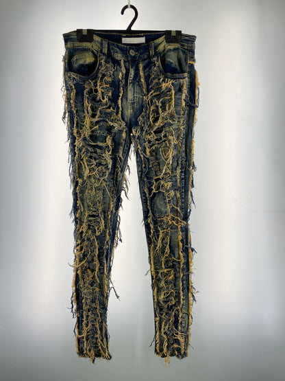 【中古品】【メンズ】 KDNK ケーディーエヌケー DAMAGE DENIM PANTS ダメージ デニム パンツ メンズ ボックス ジーンズ ジーパン 153-260612-em-27-min サイズ：34 カラー：インディゴ 万代Net店