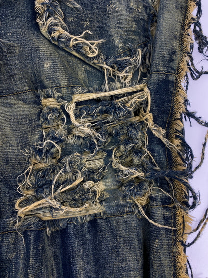 【中古品】【メンズ】 KDNK ケーディーエヌケー DAMAGE DENIM PANTS ダメージ デニム パンツ メンズ ボックス ジーンズ ジーパン 153-260612-em-27-min サイズ：34 カラー：インディゴ 万代Net店