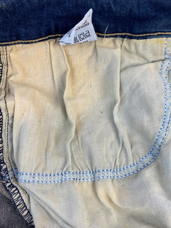 【中古品】【メンズ】 KDNK ケーディーエヌケー DAMAGE DENIM PANTS ダメージ デニム パンツ メンズ ボックス ジーンズ ジーパン 153-260612-em-27-min サイズ：34 カラー：インディゴ 万代Net店