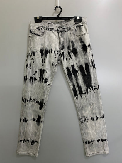【中古品】【メンズ】 DIESEL BLACK GOLD ディーゼルブラックゴールド DENIM PANTS ブリーチデニムパンツ ボトムス 152-260609-yn-21-min サイズ：32 カラー：ブラック/ライトグレー 万代Net店