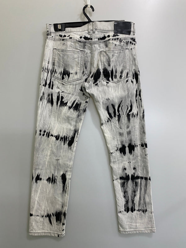 【中古品】【メンズ】 DIESEL BLACK GOLD ディーゼルブラックゴールド DENIM PANTS ブリーチデニムパンツ ボトムス 152-260609-yn-21-min サイズ：32 カラー：ブラック/ライトグレー 万代Net店