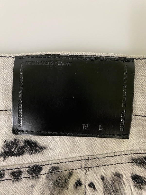 【中古品】【メンズ】 DIESEL BLACK GOLD ディーゼルブラックゴールド DENIM PANTS ブリーチデニムパンツ ボトムス 152-260609-yn-21-min サイズ：32 カラー：ブラック/ライトグレー 万代Net店