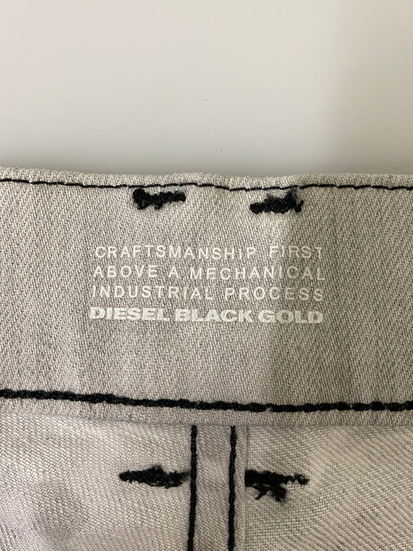 【中古品】【メンズ】 DIESEL BLACK GOLD ディーゼルブラックゴールド DENIM PANTS ブリーチデニムパンツ ボトムス 152-260609-yn-21-min サイズ：32 カラー：ブラック/ライトグレー 万代Net店