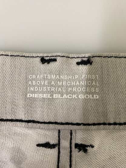 【中古品】【メンズ】 DIESEL BLACK GOLD ディーゼルブラックゴールド DENIM PANTS ブリーチデニムパンツ ボトムス 152-260609-yn-21-min サイズ：32 カラー：ブラック/ライトグレー 万代Net店