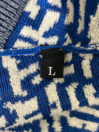【中古品】【メンズ】 DIESEL ディーゼル M-ALLORCA ZIP UP CARDIGAN ジップカーディガン トップス 141-260609-yn-27-min サイズ：L カラー：ブルー/ホワイト 万代Net店