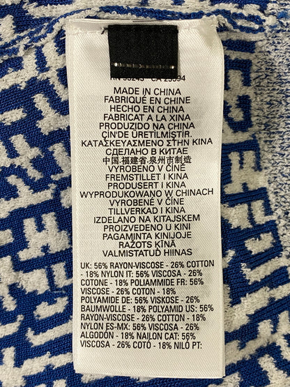 【中古品】【メンズ】 DIESEL ディーゼル M-ALLORCA ZIP UP CARDIGAN ジップカーディガン トップス 141-260609-yn-27-min サイズ：L カラー：ブルー/ホワイト 万代Net店