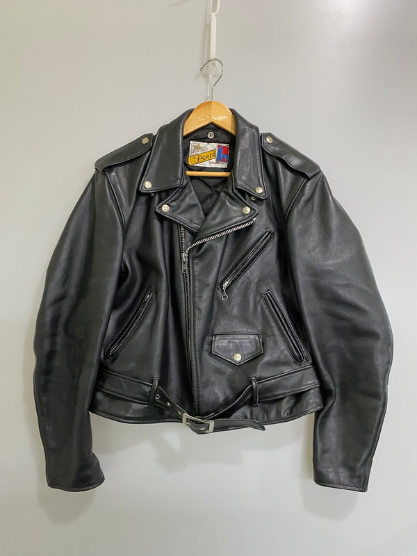 【中古品】【メンズ】 SCHOTT ショット DOUBLE RIDERS JACKET 2176-618 ダブルライダースジャケット アウター 145-260609-yn-07-min サイズ：40 カラー：ブラック 万代Net店