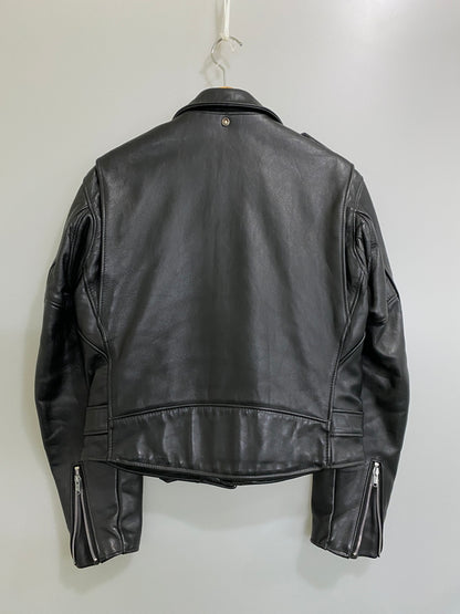 【中古品】【メンズ】 SCHOTT ショット DOUBLE RIDERS JACKET 2176-618 ダブルライダースジャケット アウター 145-260609-yn-07-min サイズ：40 カラー：ブラック 万代Net店