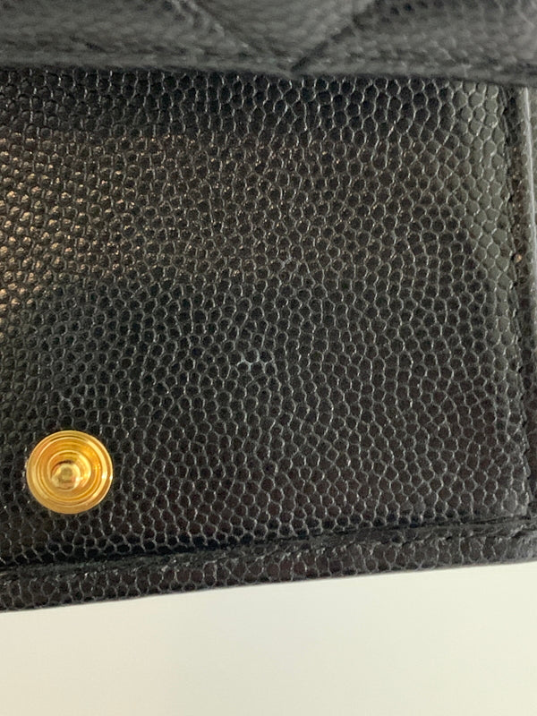 【中古品】【レディース】 CHANEL シャネル SMALL FLAP WALLET スモールフラップウォレット 財布 181-260608-yn-02-min カラー：ブラック 万代Net店