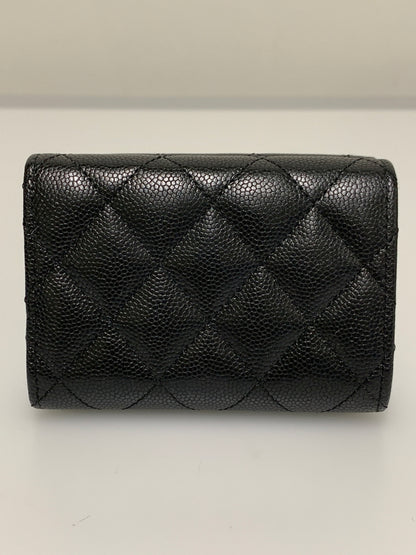 【中古品】【レディース】 CHANEL シャネル SMALL FLAP WALLET スモールフラップウォレット 財布 181-260608-yn-02-min カラー：ブラック 万代Net店