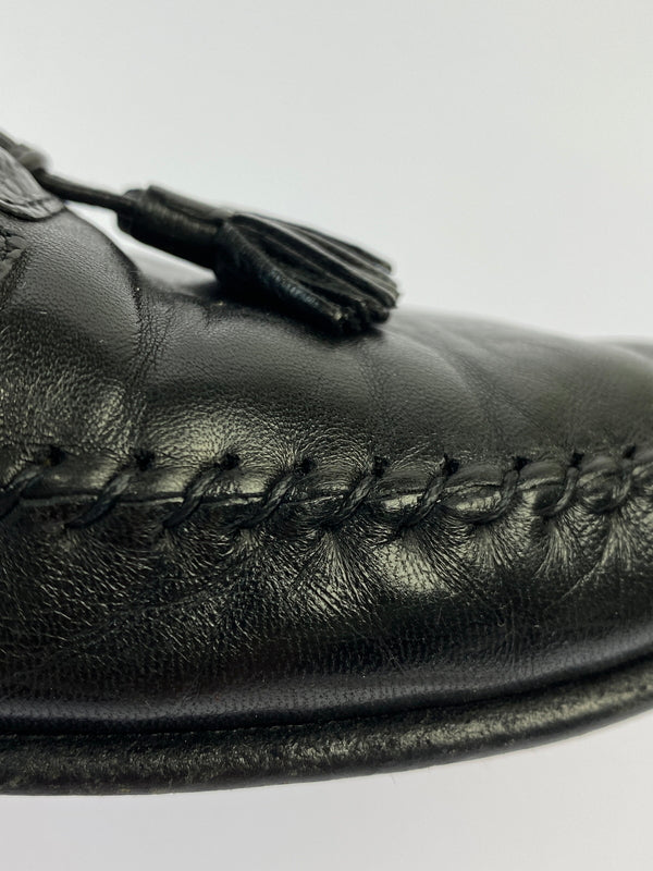 【現状渡し品】【メンズ】 SANTONI サントーニ TASSEL LOAFERS 421098 タッセルローファー 靴 165-260611-yn-08-min サイズ：10 1/2 カラー：ブラック 万代Net店