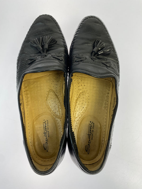 【現状渡し品】【メンズ】 SANTONI サントーニ TASSEL LOAFERS 421098 タッセルローファー 靴 165-260611-yn-08-min サイズ：10 1/2 カラー：ブラック 万代Net店