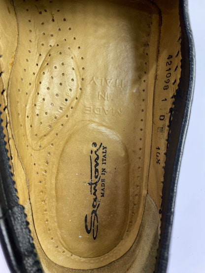 【現状渡し品】【メンズ】 SANTONI サントーニ TASSEL LOAFERS 421098 タッセルローファー 靴 165-260611-yn-08-min サイズ：10 1/2 カラー：ブラック 万代Net店