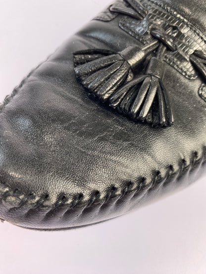 【現状渡し品】【メンズ】 SANTONI サントーニ TASSEL LOAFERS 421098 タッセルローファー 靴 165-260611-yn-08-min サイズ：10 1/2 カラー：ブラック 万代Net店