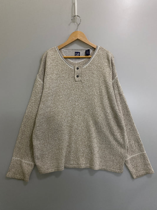 【中古品】【メンズ】 OLD GAP オールドギャップ HENRY-NECK CUT AND SEW ヘンリーネック カットソー トップス 146-260609-yn-33-min サイズ：M 万代Net店