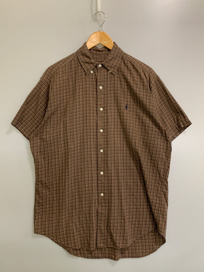 【中古品】【メンズ】 RALPH LAUREN ラルフローレン CHECK S S SHIRT チェック 半袖シャツ メンズ トップス 146-260612-em-44-min カラー：ブラウン系 万代Net店