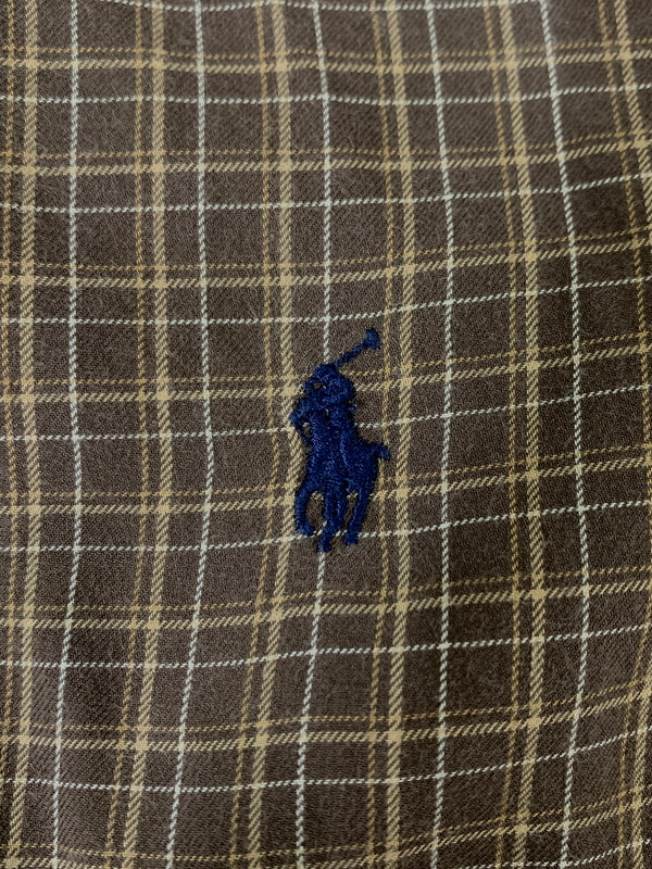 【中古品】【メンズ】 RALPH LAUREN ラルフローレン CHECK S S SHIRT チェック 半袖シャツ メンズ トップス 146-260612-em-44-min カラー：ブラウン系 万代Net店