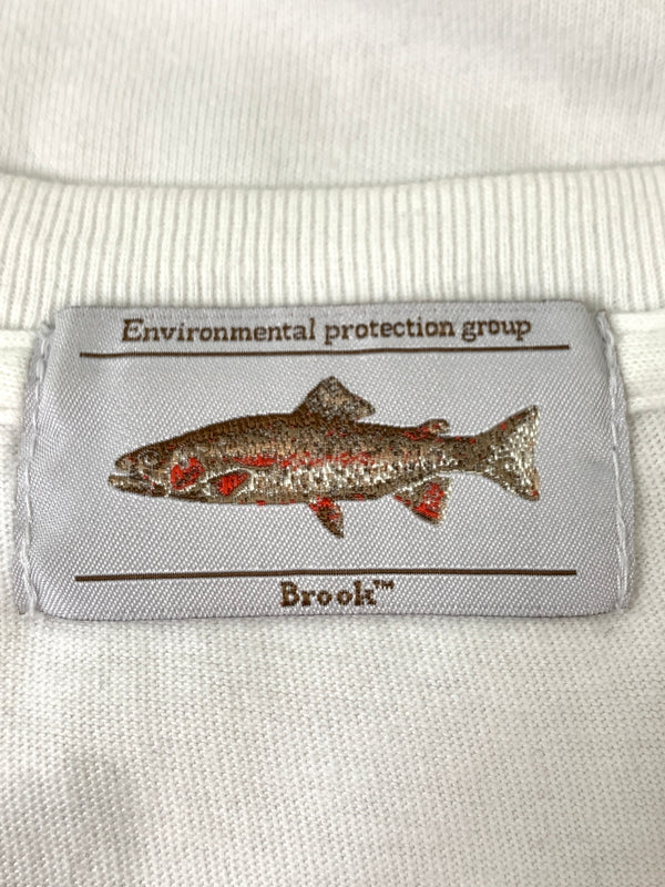 【中古品】【メンズ】 BROOK S S LOGO TEE ブルックス ショートスリーブ ロゴ Tシャツ 半袖 メンズ トップス 140-260612-em-45-min カラー：ホワイト 万代Net店