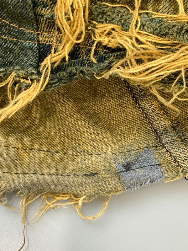 【現状渡し品】【メンズ】 USED ユーズド 再構築 DENIM PANT デニムパンツ メンズ ボトムス ヴィンテージ ジーンズ 157-260612-em-13-min サイズ：40×36 カラー：インディゴ 万代Net店