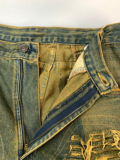 【現状渡し品】【メンズ】 USED ユーズド 再構築 DENIM PANT デニムパンツ メンズ ボトムス ヴィンテージ ジーンズ 157-260612-em-13-min サイズ：40×36 カラー：インディゴ 万代Net店