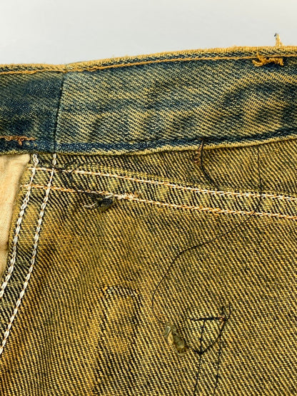【現状渡し品】【メンズ】 USED ユーズド 再構築 DENIM PANT デニムパンツ メンズ ボトムス ヴィンテージ ジーンズ 157-260612-em-13-min サイズ：40×36 カラー：インディゴ 万代Net店