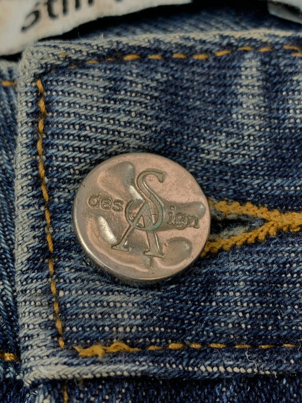 【中古品】【メンズ】 STILL WATER スティル ウォーター DAMAGE DENIM PANT ダメージ デニムパンツ メンズ ボトムス ジーンズ ジーパン 153-260612-em-05-min サイズ：M カラー：インディゴブルー 万代Net店