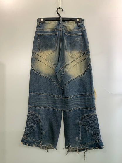 【中古品】【メンズ】 STILL WATER スティル ウォーター DAMAGE DENIM PANT ダメージ デニムパンツ メンズ ボトムス ジーンズ ジーパン 153-260612-em-05-min サイズ：M カラー：インディゴブルー 万代Net店