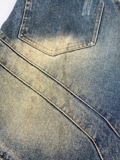 【中古品】【メンズ】 STILL WATER スティル ウォーター DAMAGE DENIM PANT ダメージ デニムパンツ メンズ ボトムス ジーンズ ジーパン 153-260612-em-05-min サイズ：M カラー：インディゴブルー 万代Net店