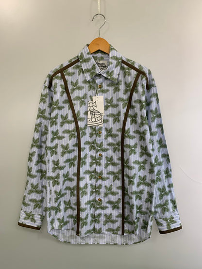 【中古美品】【メンズ】 VIVIENNE WESTWOOD ヴィヴィアンウエストウッドマン MAN LS PIPING SHIRT ロングスリーブパイピングシャツ 総柄 長袖シャツ 141-260611-kt-10-min サイズ：44 カラー：マルチカラー 万代Net店
