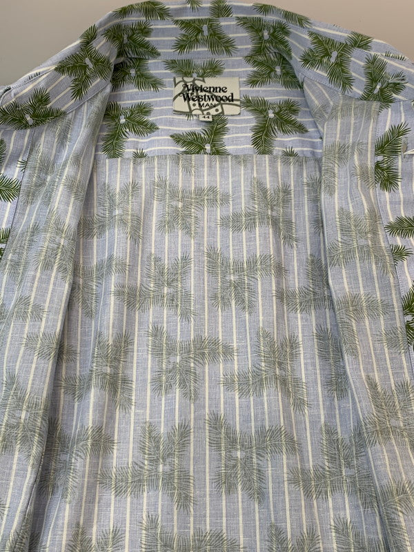 【中古美品】【メンズ】 VIVIENNE WESTWOOD ヴィヴィアンウエストウッドマン MAN LS PIPING SHIRT ロングスリーブパイピングシャツ 総柄 長袖シャツ 141-260611-kt-10-min サイズ：44 カラー：マルチカラー 万代Net店