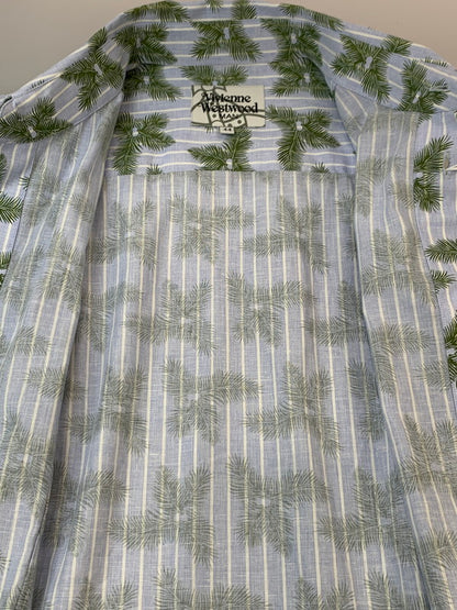 【中古美品】【メンズ】 VIVIENNE WESTWOOD ヴィヴィアンウエストウッドマン MAN LS PIPING SHIRT ロングスリーブパイピングシャツ 総柄 長袖シャツ 141-260611-kt-10-min サイズ：44 カラー：マルチカラー 万代Net店