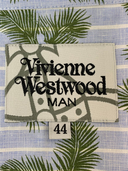【中古美品】【メンズ】 VIVIENNE WESTWOOD ヴィヴィアンウエストウッドマン MAN LS PIPING SHIRT ロングスリーブパイピングシャツ 総柄 長袖シャツ 141-260611-kt-10-min サイズ：44 カラー：マルチカラー 万代Net店