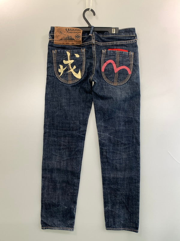 【中古品】【レディース】 EVISU YAMANE エヴィス ヤマメ 1972 DENIM PANT デニムパンツ レディース ボトムス ジーパン ジーンズ 171-260612-em-04-min サイズ：24×32 カラー：インディゴブルー 万代Net店