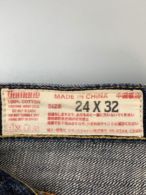 【中古品】【レディース】 EVISU YAMANE エヴィス ヤマメ 1972 DENIM PANT デニムパンツ レディース ボトムス ジーパン ジーンズ 171-260612-em-04-min サイズ：24×32 カラー：インディゴブルー 万代Net店