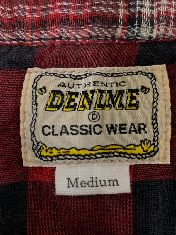 【中古品】【メンズ】 DENIME ドゥニーム オリゾンティタグ CHECK SHIRT チェック 長袖 シャツ メンズ トップス 145-260612-em-49-min サイズ：M カラー：レッド系 万代Net店