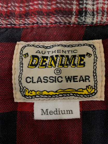 【中古品】【メンズ】 DENIME ドゥニーム オリゾンティタグ CHECK SHIRT チェック 長袖 シャツ メンズ トップス 145-260612-em-49-min サイズ：M カラー：レッド系 万代Net店