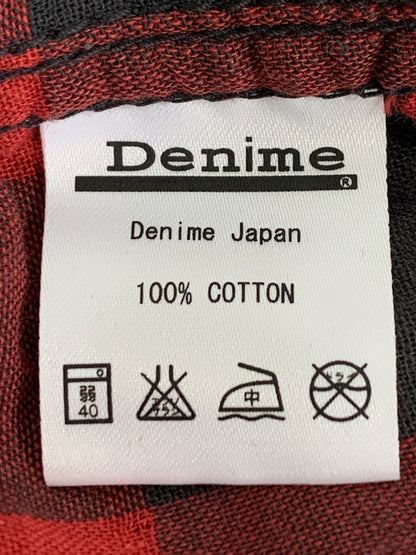 【中古品】【メンズ】 DENIME ドゥニーム オリゾンティタグ CHECK SHIRT チェック 長袖 シャツ メンズ トップス 145-260612-em-49-min サイズ：M カラー：レッド系 万代Net店