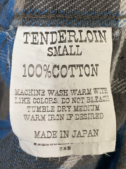 【中古品】【メンズ】 TENDERLOIN テンダーロイン FLANNEL SHIRT フェンネル シャツ メンズ 長袖シャツ トップス 142-260612-em-47-min サイズ：S カラー：ブルー/グレー系 万代Net店