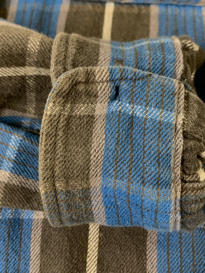 【中古品】【メンズ】 TENDERLOIN テンダーロイン FLANNEL SHIRT フェンネル シャツ メンズ 長袖シャツ トップス 142-260612-em-47-min サイズ：S カラー：ブルー/グレー系 万代Net店
