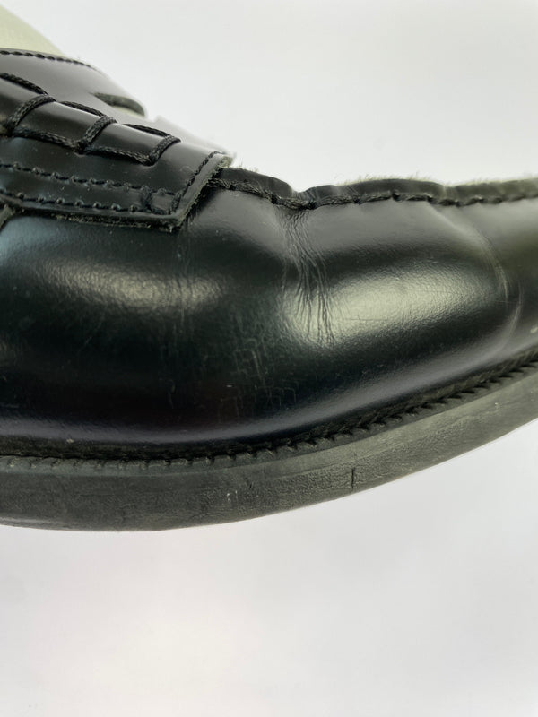 【中古品】【メンズ】 HAWKINS ホーキンス OLIVER LOAFER HL61002 オリバー ローファー 靴 165-260611-yn-09-min サイズ：27.5cm カラー：ブラック/ホワイト 万代Net店