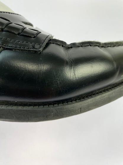 【中古品】【メンズ】 HAWKINS ホーキンス OLIVER LOAFER HL61002 オリバー ローファー 靴 165-260611-yn-09-min サイズ：27.5cm カラー：ブラック/ホワイト 万代Net店