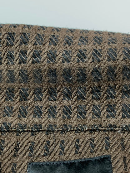【中古品】【メンズ】 HUF ハフ WAFFLE WEAVING ZIP LS SHIRT ワッフルウィービングジップアップシャツジャケット ロングスリーブ 長袖シャツ チェックシャツ 142-260611-kt-12-min サイズ：L カラー：ブラウン系 万代Net店