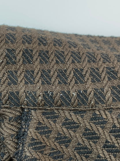 【中古品】【メンズ】 HUF ハフ WAFFLE WEAVING ZIP LS SHIRT ワッフルウィービングジップアップシャツジャケット ロングスリーブ 長袖シャツ チェックシャツ 142-260611-kt-12-min サイズ：L カラー：ブラウン系 万代Net店