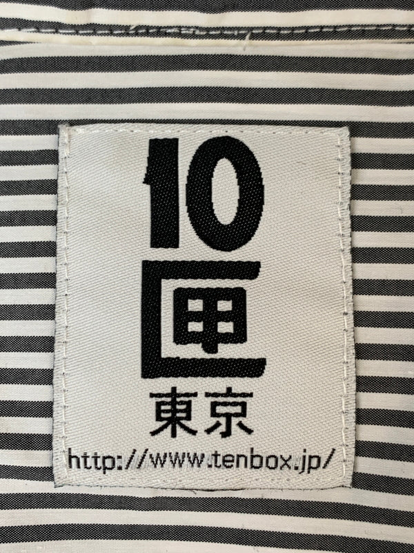 【中古品】【メンズ】 TENBOX テンボックス STRIPE DRUG DEALER SHIRT ストライプ ドラッグ ディーラー シャツ トップス 140-260618-jt-24-min サイズ：XL カラー：ストライプ 万代Net店