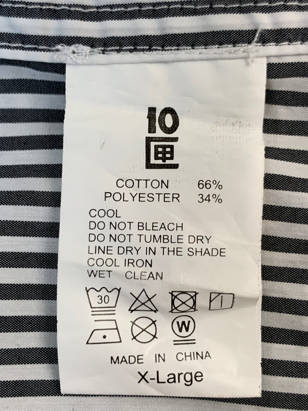 【中古品】【メンズ】 TENBOX テンボックス STRIPE DRUG DEALER SHIRT ストライプ ドラッグ ディーラー シャツ トップス 140-260618-jt-24-min サイズ：XL カラー：ストライプ 万代Net店