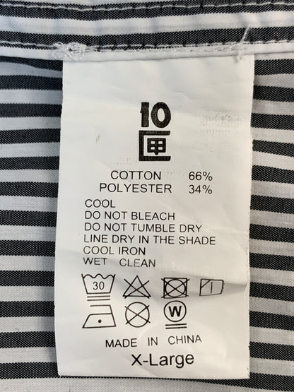 【中古品】【メンズ】 TENBOX テンボックス STRIPE DRUG DEALER SHIRT ストライプ ドラッグ ディーラー シャツ トップス 140-260618-jt-24-min サイズ：XL カラー：ストライプ 万代Net店