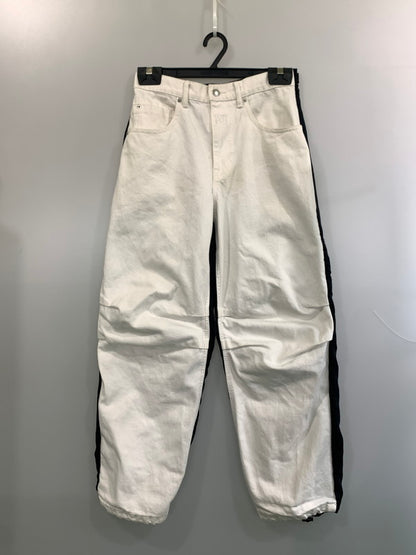 【中古品】【メンズ】 ALEXANDERWANG アレキサンダーワン ハイブリッドカーゴパンツ メンズ デニム ナイロン ボトムス 168-260612-em-07-min サイズ：24 カラー：ホワイト/ブラック 万代Net店