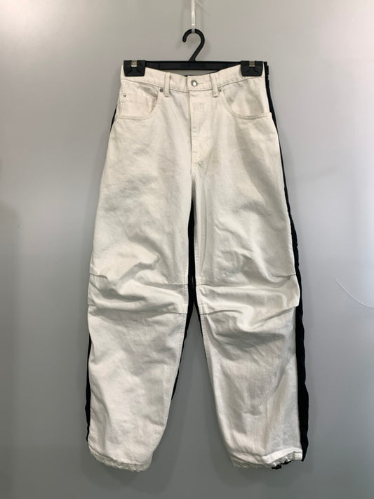 【中古品】【メンズ】 ALEXANDERWANG アレキサンダーワン ハイブリッドカーゴパンツ メンズ デニム ナイロン ボトムス 168-260612-em-07-min サイズ：24 カラー：ホワイト/ブラック 万代Net店
